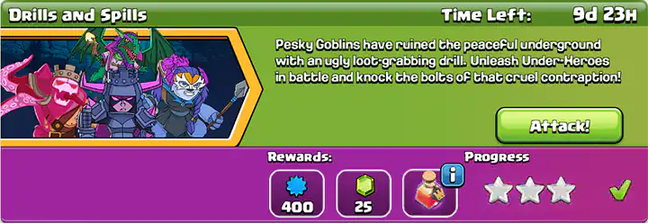 Easily Get 3 Stars Drills and Spills Challenge September 2025 - Clash of Clans 4 Easily get 3 stars in Drills and Spills Challenge September 2025 completed Clash of Clans
