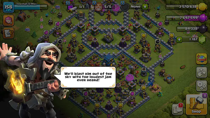 Событие «Космический рок» — Октябрь 2025 в Clash of Clans 5 03 Intro of Cosmic Rock Event October 2025