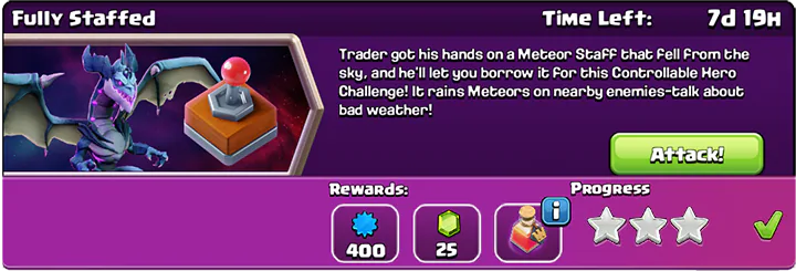 Fully Staffed Challenge Complete - Clash of Clans