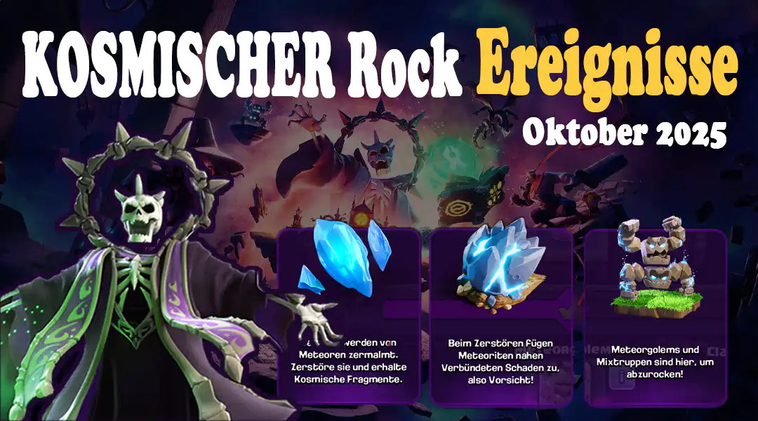 Het Mini Schijnwerper Ereignis! 14 KOSMISCHER Rock Ereignisse Oktober 2025 - Clash of Clans