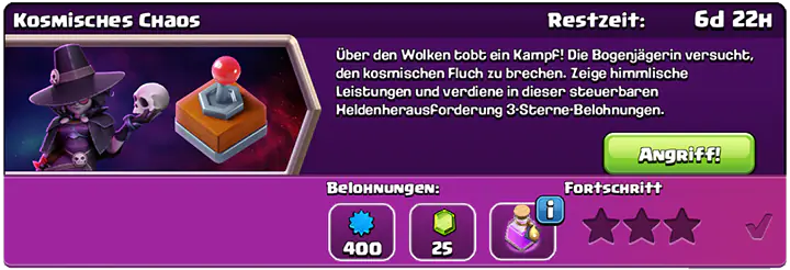 Kosmisches Chaos Uitdaging October 2025 start - Clash of Clans