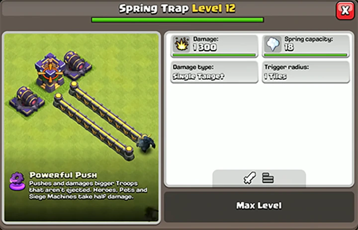 Sneak Peek 1 - Upcoming Update in October 2025, Clash of Clans 3 Upcoming Spring Trap Max Level 12