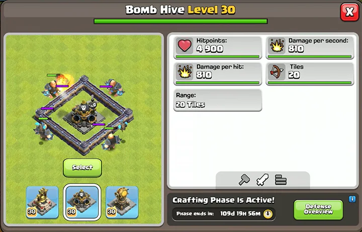 Bomb Hive - New Crafting Station Temporary Defense - Max level