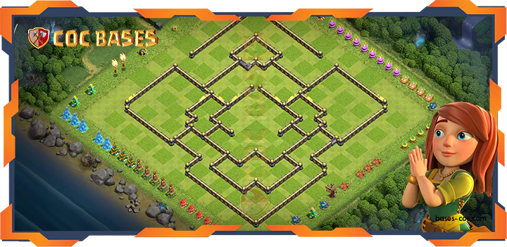 COC Bases Walls - Top Base TH18 with Link, Anti 2 Star, Legend League Layout - Clash of Clans (14)