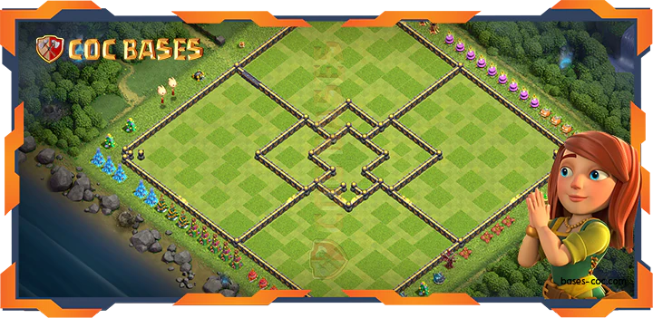 COC Bases Walls - Top Farming Base TH18 with Link, Anti 3 Star, Anti Everything Layout - Clash of Clans (50)