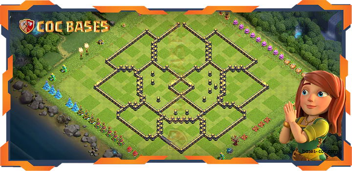 COC Bases Walls - Top Farming Base TH18 with Link, Anti 3 Star Layout - Clash of Clans (40)