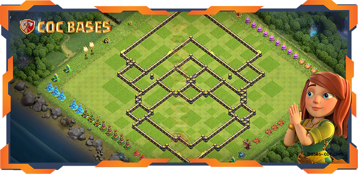 COC Bases Walls - Top Farming Base TH18 with Link, Anti 3 Star Layout - Clash of Clans (46)