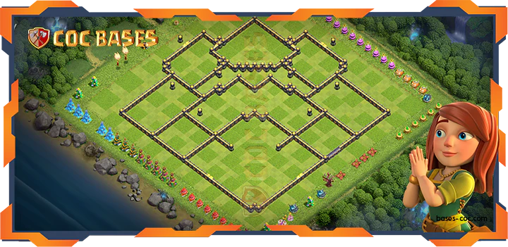 COC Bases Walls - Top Farming Base TH18 with Link, Anti 3 star Layout - Clash of Clans (17)