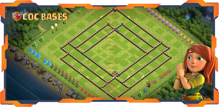 COC Bases Walls - Top Farming Base TH18 with Link, Hybrid Layout - Clash of Clans (32)