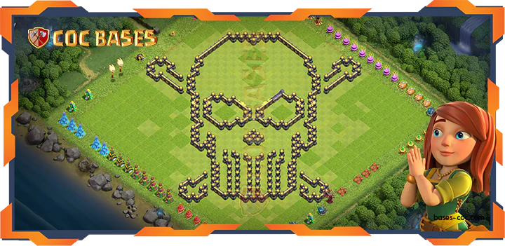 COC Bases Walls - Top Troll Base TH18 with Link, Funny Layout - Clash of Clans (28)
