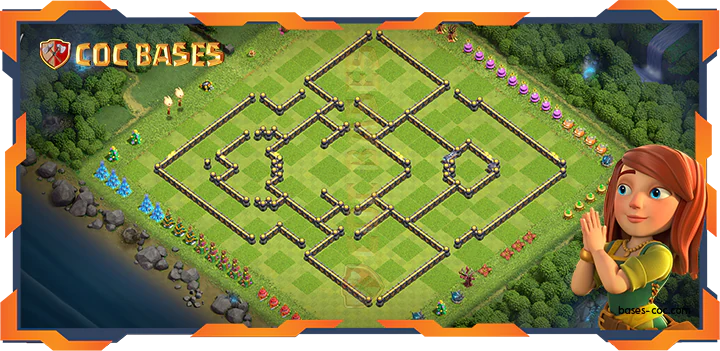 COC Bases Walls - Top Trophy Base TH18 with Link, Anti AirDragon, Defense, Legend League Layout - Clash of Clans (15)
