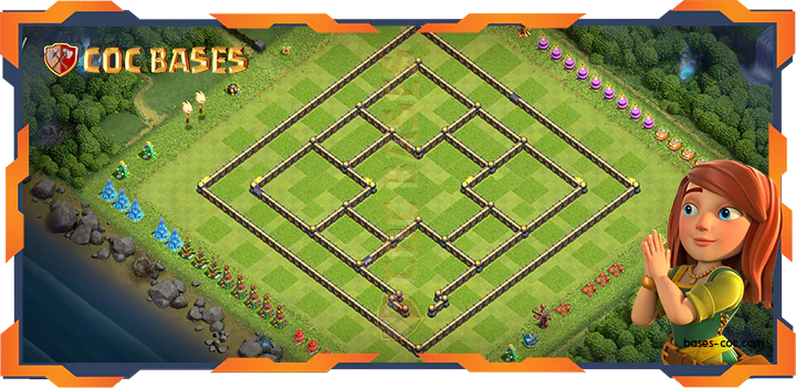 COC Bases Walls - Top Trophy Base TH18 with Link, Defense Layout - Clash of Clans (13)