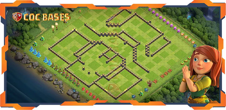 COC Bases Walls - Top Trophy Base TH18 with Link, Legend League, Defense Layout - Clash of Clans (20)
