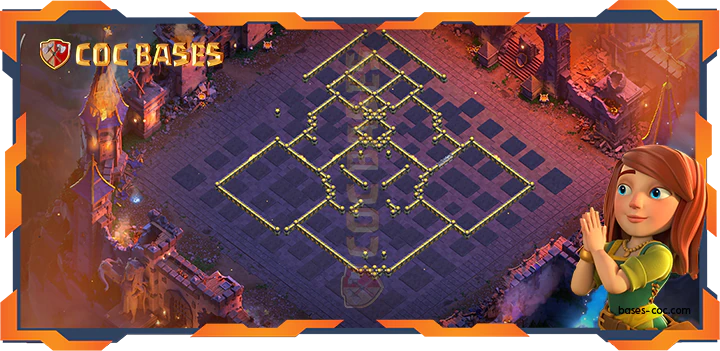 COC Bases Walls - Top War Base TH18 with Link, Anti 3 Star Layout - Clash of Clans (22)