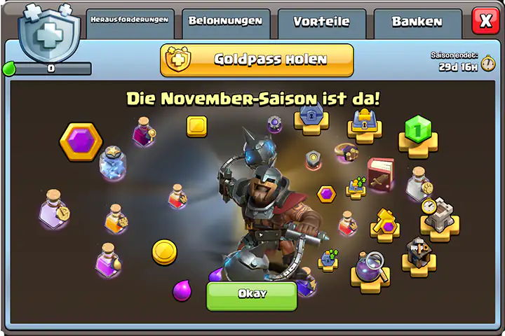 Das Ödland Saison November 2025 - Clash of Clans 3 Das Ödland Saison November 2025 Starts