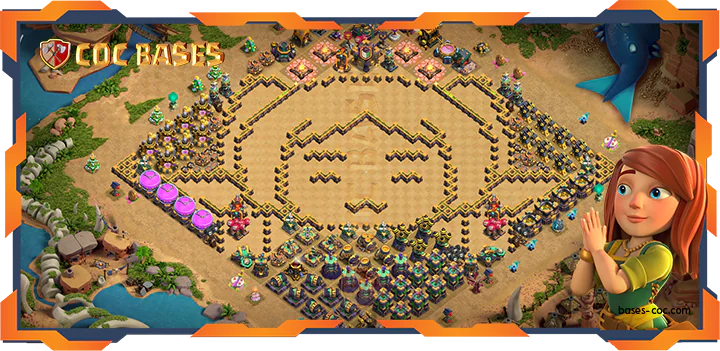 Funny Base TH14 with Link, Trolling Layout - Clash of Clans (358)