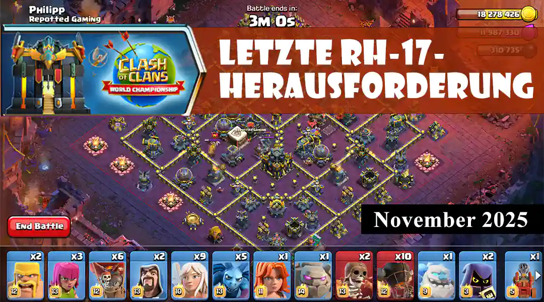 Letzte RH-17-Herausforderung November 2025 - Clash of Clans