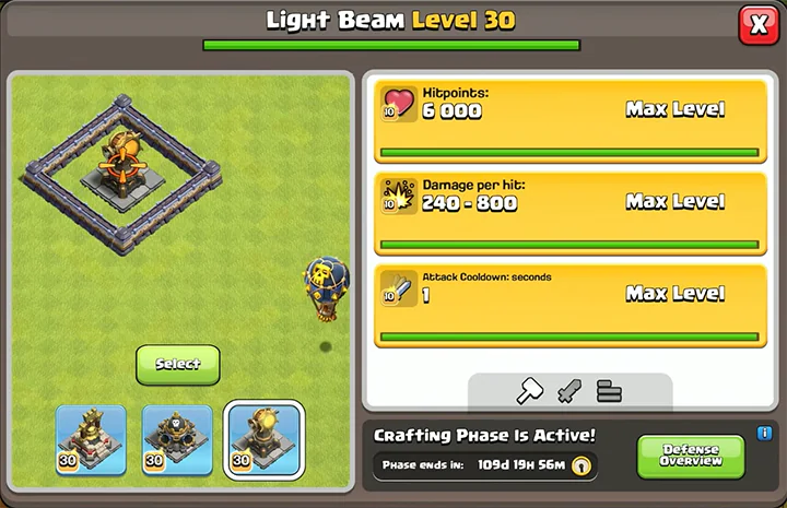 Light Beam - New Crafting Station Temporary Defense