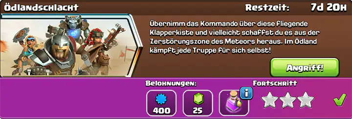 Eenvoudig 3 sterren behalen Ödlandschlacht Challenge november 2025 - Clash of Clans 4 Ödlandschlacht Uitdaging November 2025 Completed - Clash of Clans