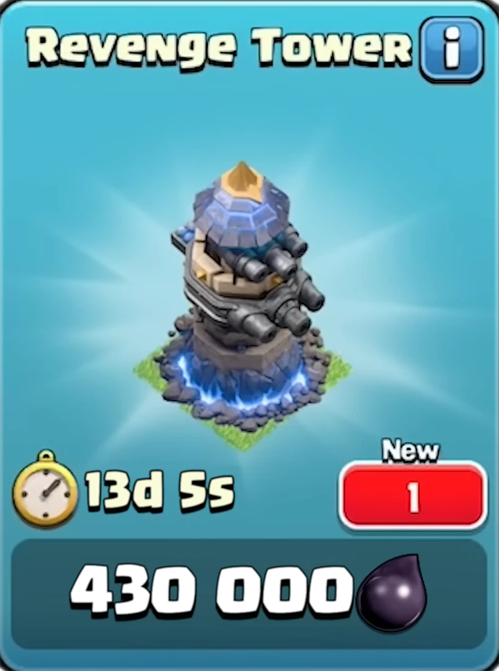 Revenge Tower - Sneak Peek 2 November 2025 - Clash of Clans