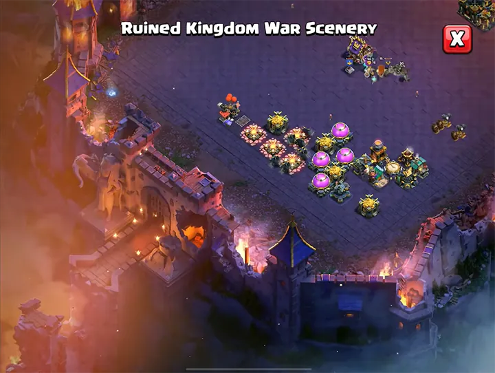 Das Ödland Saison November 2025 - Clash of Clans 66 Ruined Kingdom War SCENERY (01) - November 2025 - Clash of Clans