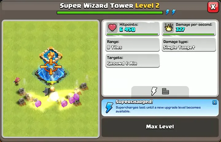 Sneak Peek 1 November 2025 - Clash of Clans 26 Super Wizard Tower Level 2 Supercharged