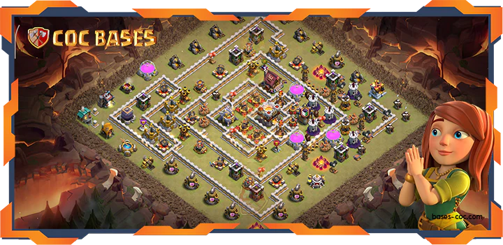 Top Base TH11 with Link, WarCWL, Anti 2 Star, Anti AirElectro Layout - Clash of Clans (339)