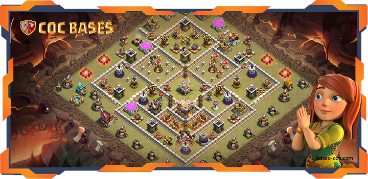 Top Base TH11 with Link, WarCWL, Anti 3 Star Layout - Clash of Clans (332)