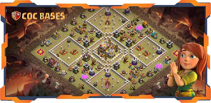 Top Base TH11 with Link, WarCWL, Anti 3 Star Layout - Clash of Clans (336)
