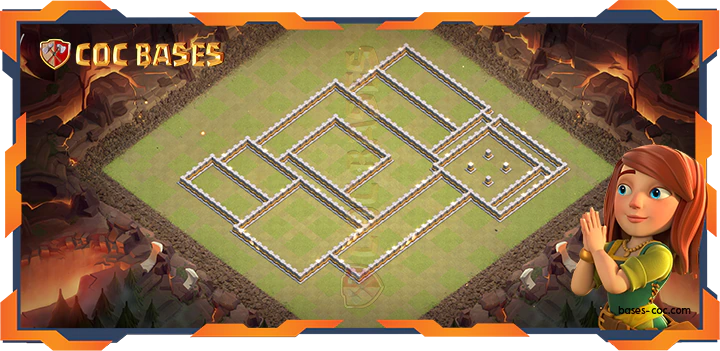 Walls - Top Base TH11 with Link, WarCWL, Anti AirElectro Layout - Clash of Clans (337)