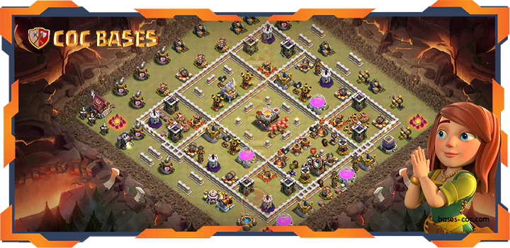 Top Base TH11 with Link, WarCWL, Trophy, Hybrid, Anti 3 Star Layout - Clash of Clans (340)