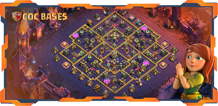 Top Base TH14 with link, WarCWL, Anti 2 Star, Trophy, Anti AirElectro Layout - Clash of Clans (388)