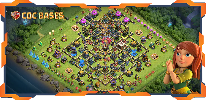 Top Base TH18 with Link, Anti 3 Star Layout - Clash of Clans (69)