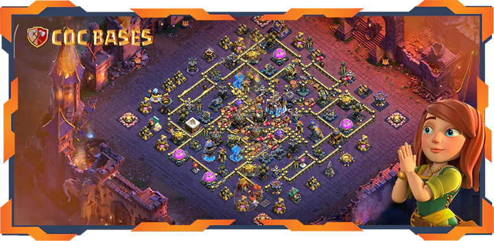 Top Base TH18 with Link, WarCWL, Anti 2 Star, Anti Everything Layout - Clash of Clans (72)