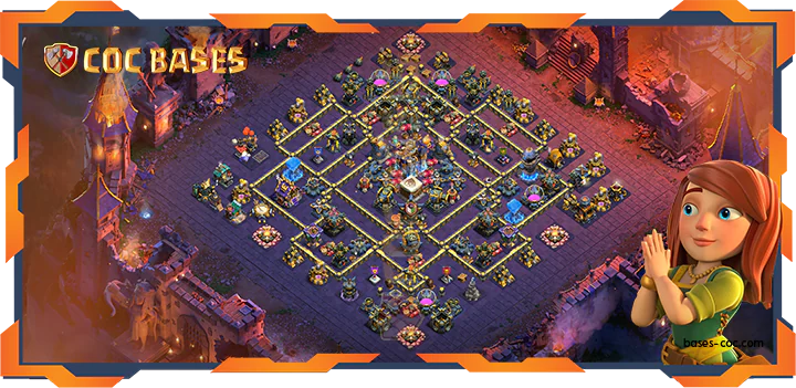 Top Base TH18 with Link, WarCWL, Anti 2 Star, Legend League Layout - Clash of Clans (05)