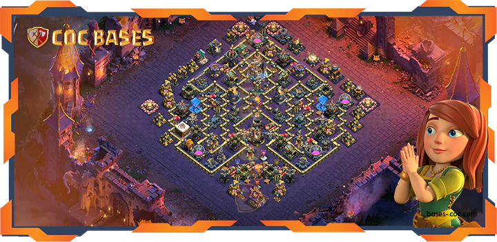 Top Base TH18 with Link, WarCWL, Anti 3 Star Layout - Clash of Clans (23)