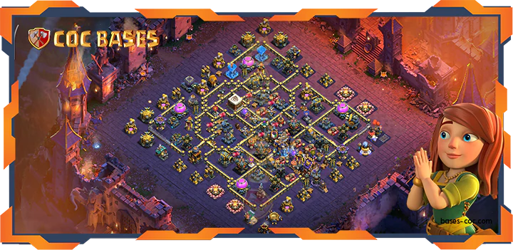 Top Base TH18 with Link, WarCWL, Anti 3 Star Layout - Clash of Clans (79)