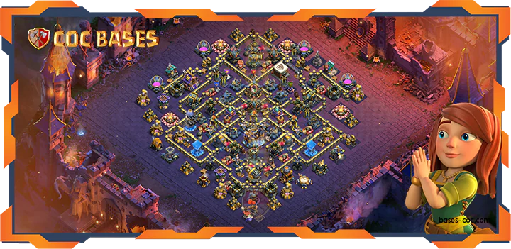 Top Base TH18 with Link, WarCWL, Anti Air Electro Dragon, Legend League, Defense Layout - Clash of Clans (07)