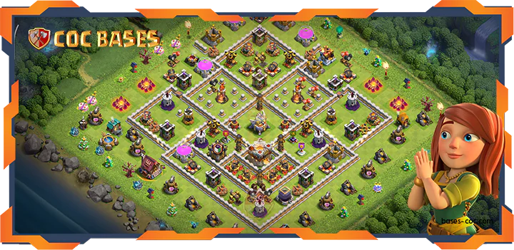 Top Farming Base TH11 with Link, Hybrid, Trophy, Anti AirElectro Layout - Clahs of Clans (346)