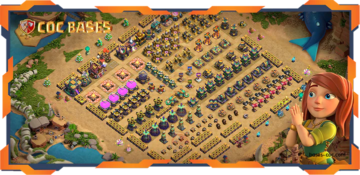 Top Farming Base TH14 with link, Anti 2 Star, Trophy, Anti AirElectro Layout - Clash of Clans (378)