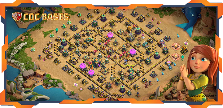 Top Farming Base TH14 with link, Anti AirElectro, Hybrid, Trophy - Clash of Clans (360)