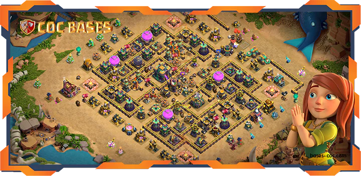 Top Farming Base TH14 with link, Hybrid, Trophy, Anti 3 Star, Anti AirElectro Layout - Clash of Clans (366)