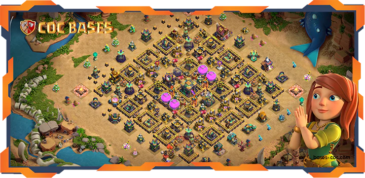 Top Farming Base TH14 with link, Hybrid, Trophy, Anti 3 Star Layout - Clash of Clans (364)