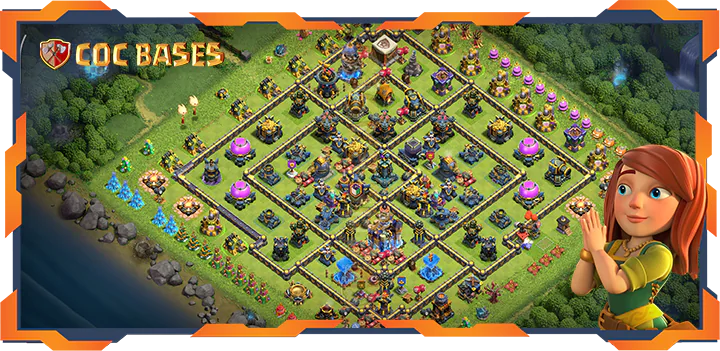 Top Farming Base TH18 with Link, Anti 3 Star, Anti Everything Layout - Clash of Clans (62)