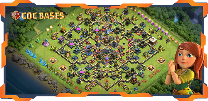 Top Farming Base TH18 with Link, Anti 3 Star Layout - Clash of Clans (40)