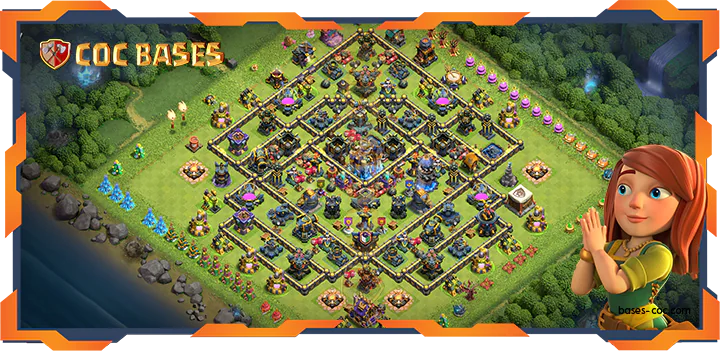 Top Farming Base TH18 with Link, Anti 3 Star Layout - Clash of Clans (44)