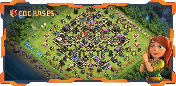 Top Farming Base TH18 with Link, Anti 3 Star Layout - Clash of Clans (45)