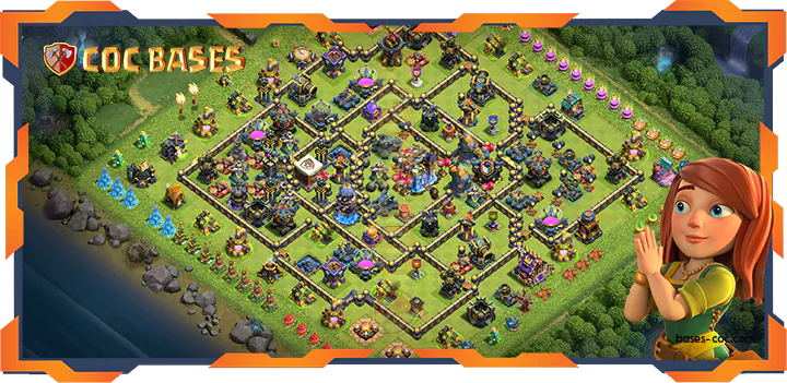 Top Farming Base TH18 with Link, Hybrid, Anti 3 Star Layout - Clash of Clans (34)