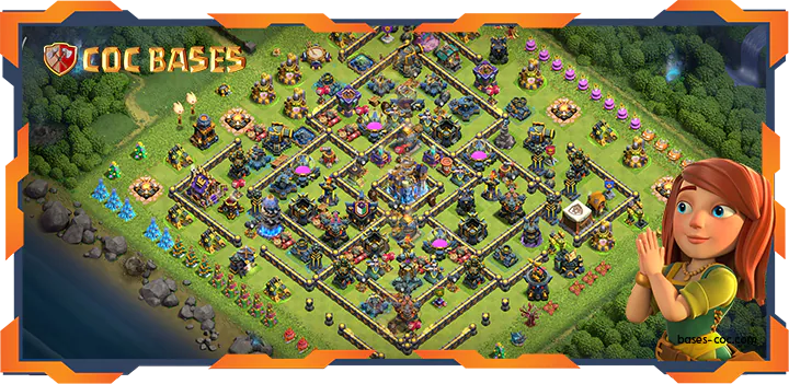 Top Farming Base TH18 with Link, Hybrid Layout - Clash of Clans (06)