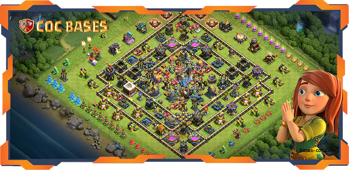 Top Farming Base TH18 with Link, Hybrid Layout - Clash of Clans (32)